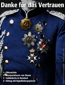 politischer Poster von Czeslaw Gorski - deutsche bank danke fuer das vertrauen