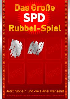 politischer Poster von Czeslaw Gorski - das grosse spd rubbel parteispiel