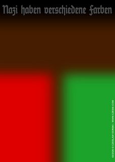 politischer Poster von Czeslaw Gorski - nazi haben verschiedene farben