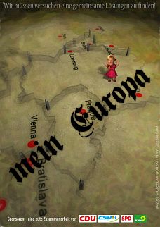politischer Poster von Czeslaw Gorski - merkels europa