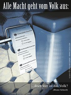 politischer Poster von Czeslaw Gorski - folksentscheid in deutschland
