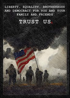 politischer Poster von Czeslaw Gorski - usa vertrauen sie uns