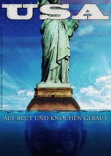 politischer Poster von Czeslaw Gorski - usa auf blut und konchen gebaut