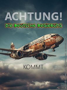 politischer Poster von Czeslaw Gorski - achtung die deutsche regierung kommt